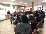 اجتماع للاهالي والطلاب ضمن مشروع التعليم الى القمم بيافا